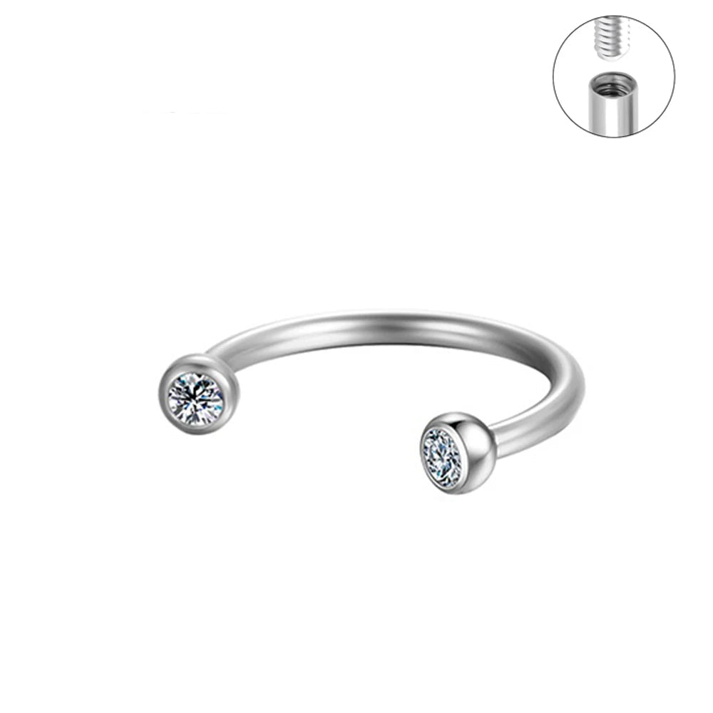 TitanSteel Cartilage & Lip Stud Kit