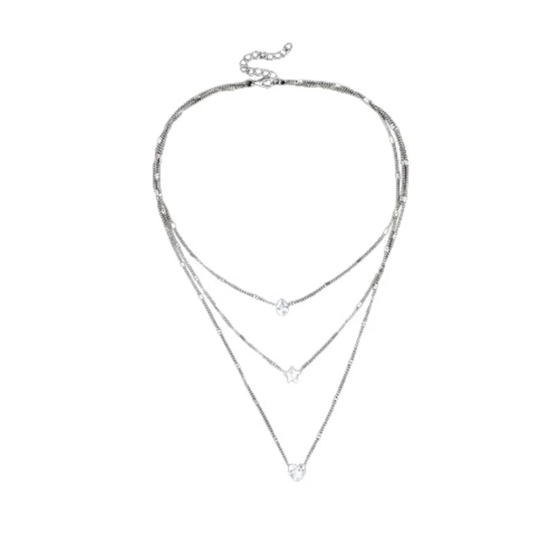 ✨ Radiant Trio Crystal Necklace