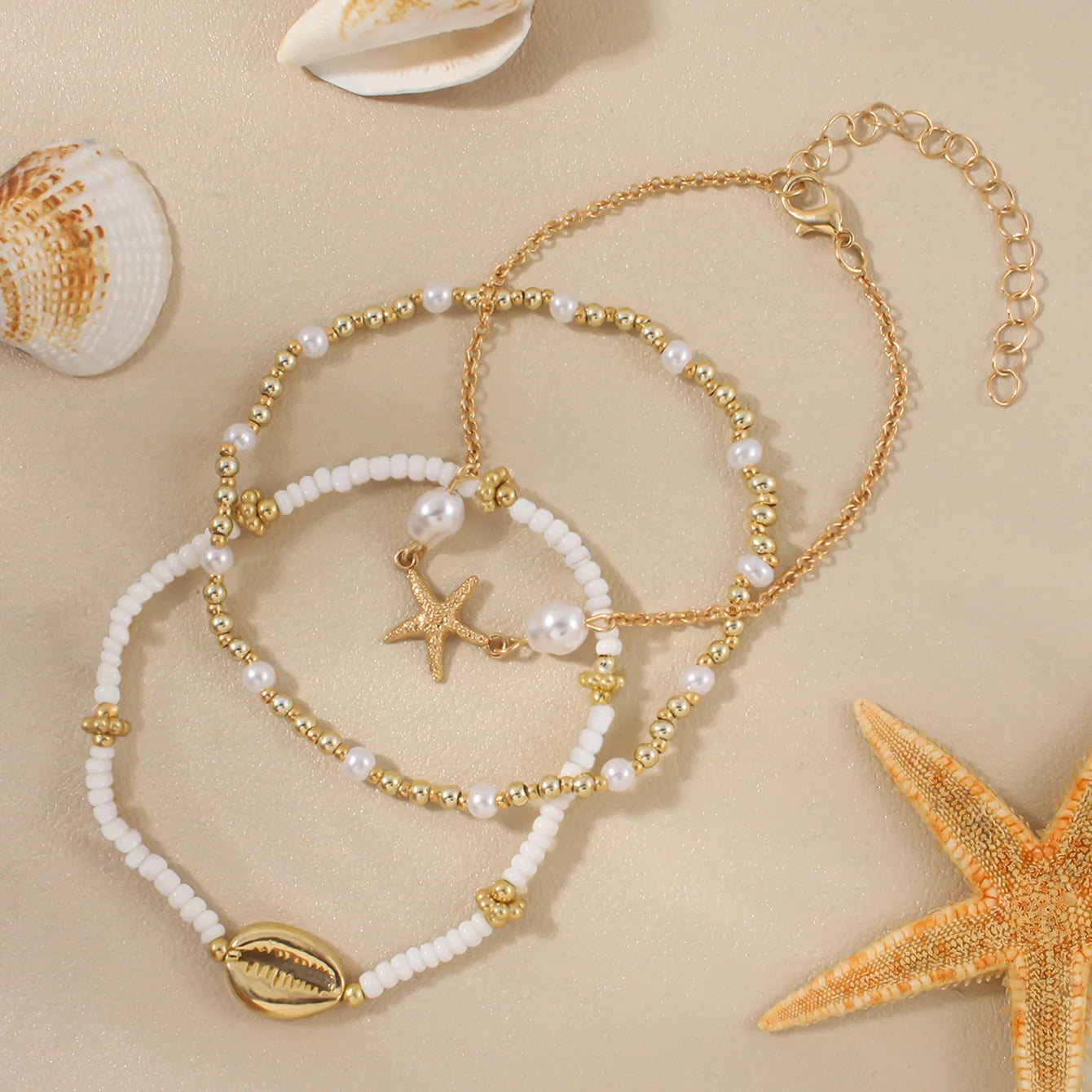 ✨ Starlit Shore Anklet Set