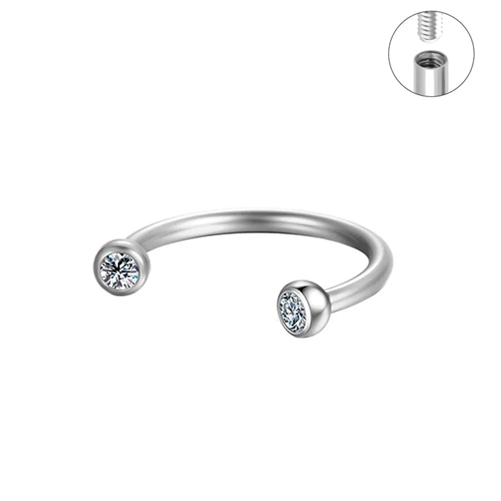 TitanSteel Cartilage & Lip Stud Kit