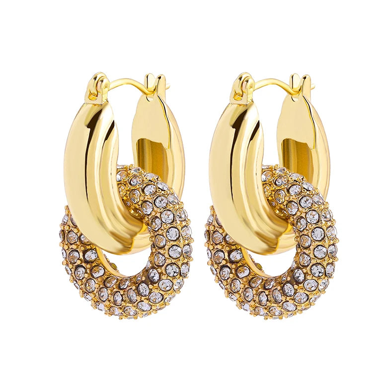 Luxe Curve Zircon Hoops