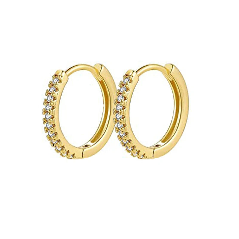 Luxe Curve Zircon Hoops