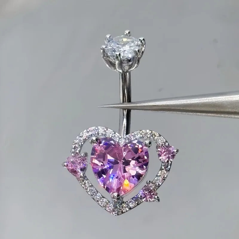 ✨ Luxe Pink Heart Piercing