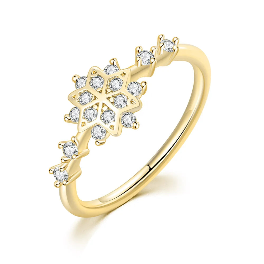 SnowPetal Spark Ring