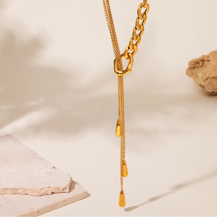 Golden Opera Tassel Necklace
