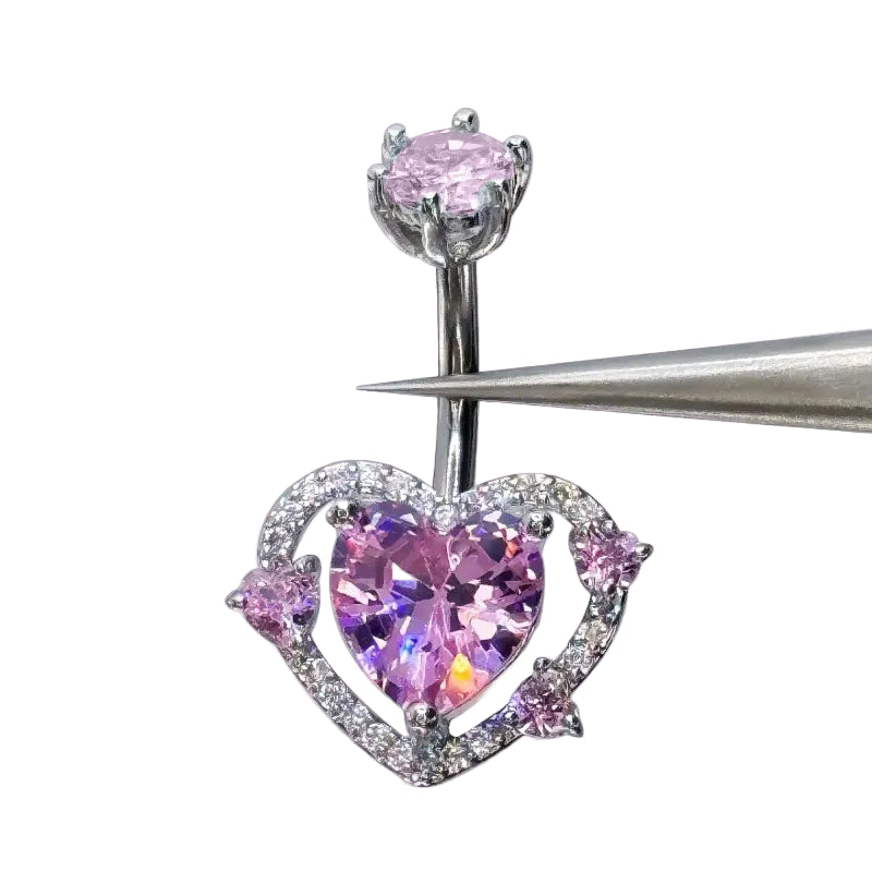 ✨ Luxe Pink Heart Piercing