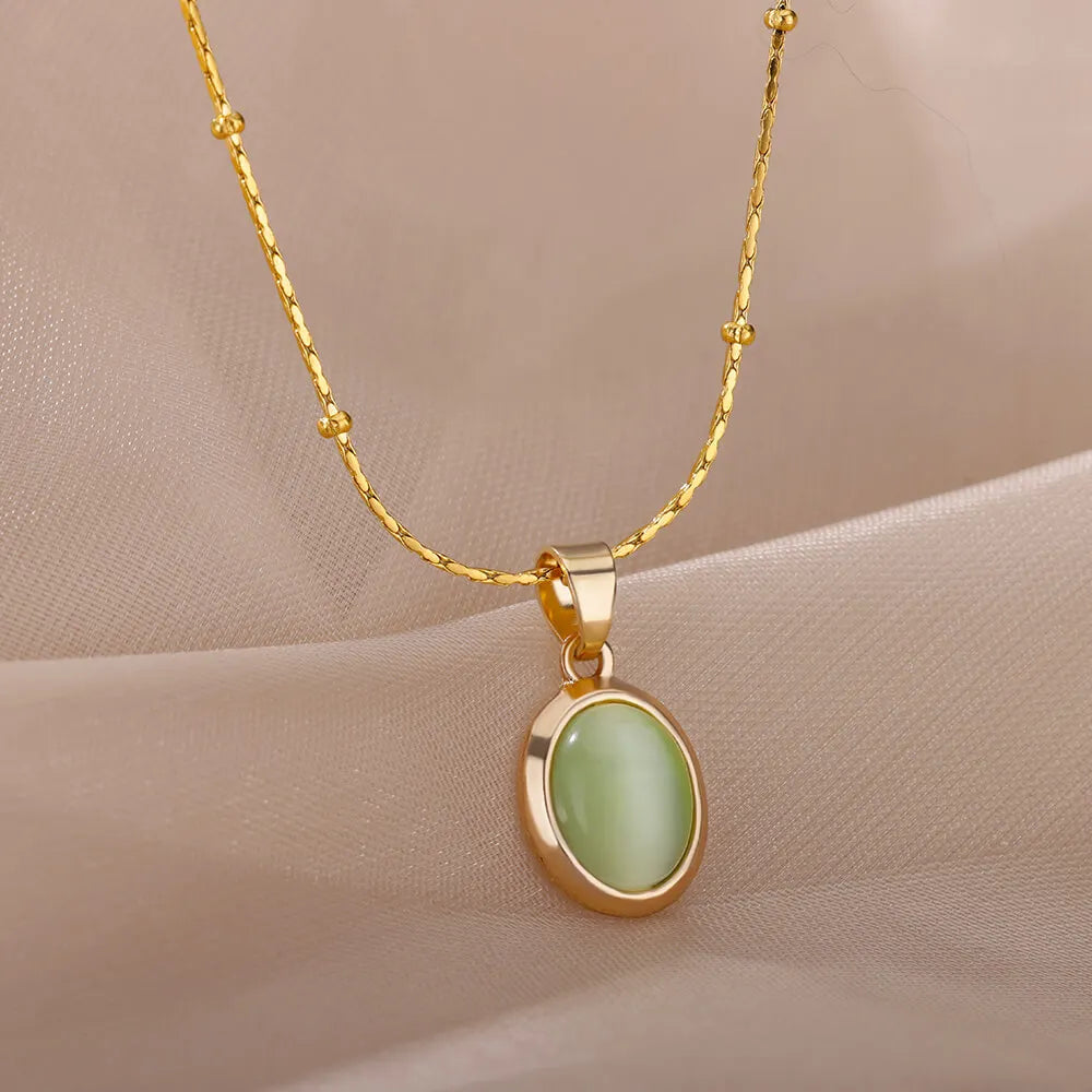 ✨ OvalDream Opal Pendant