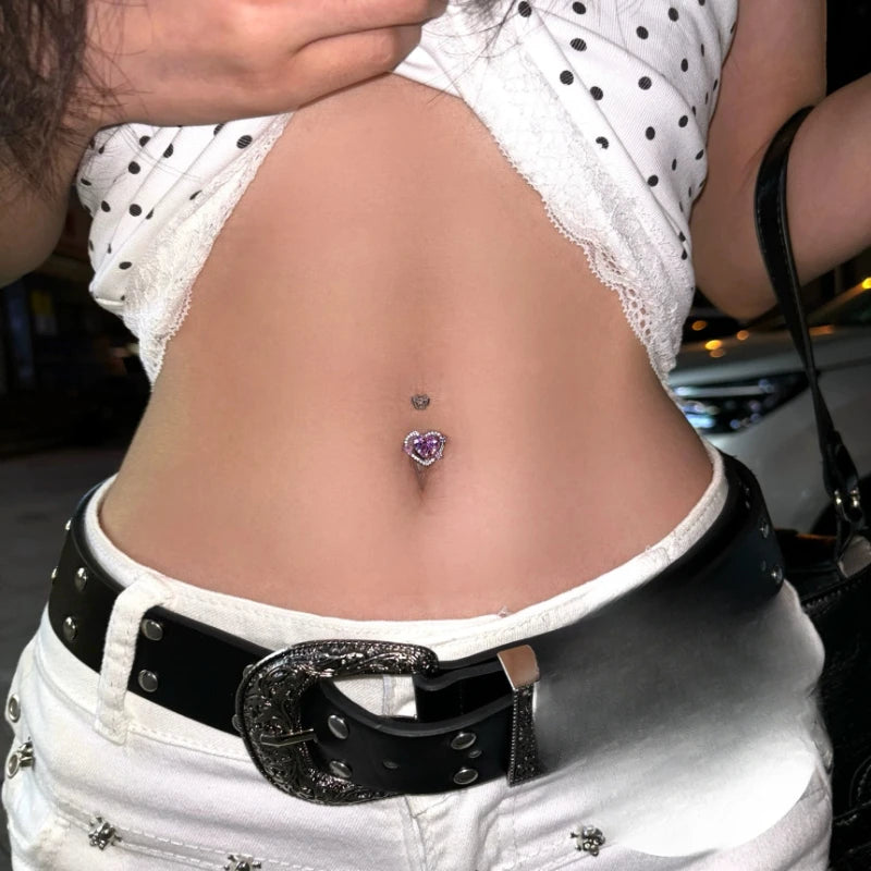 ✨ Luxe Pink Heart Piercing