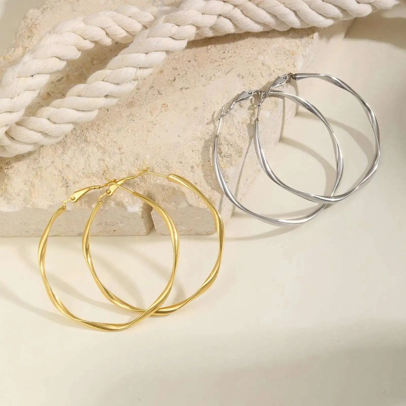 ✨ TwistSilk Mobius Hoops