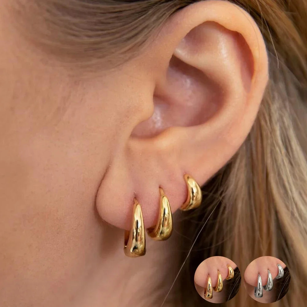 ✨ InvisibleGlow Gold Hoop Set