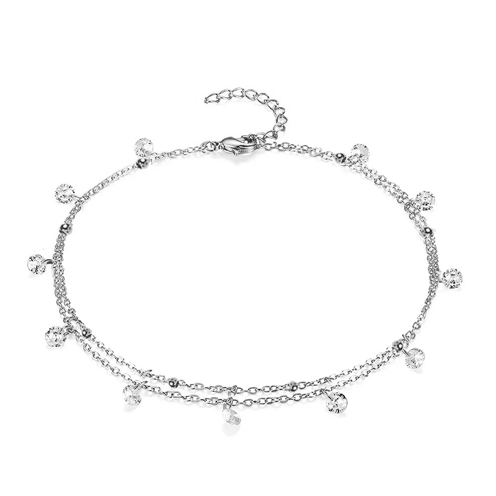 ✨ SparkleStep Tennis Anklet