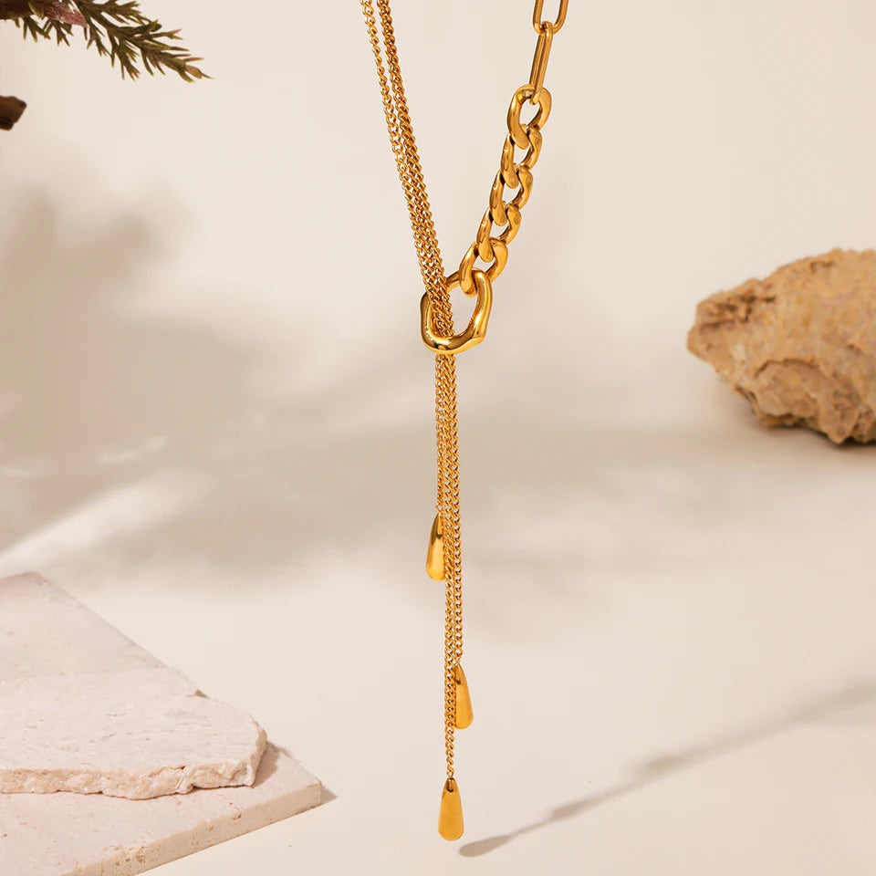 Golden Opera Tassel Necklace