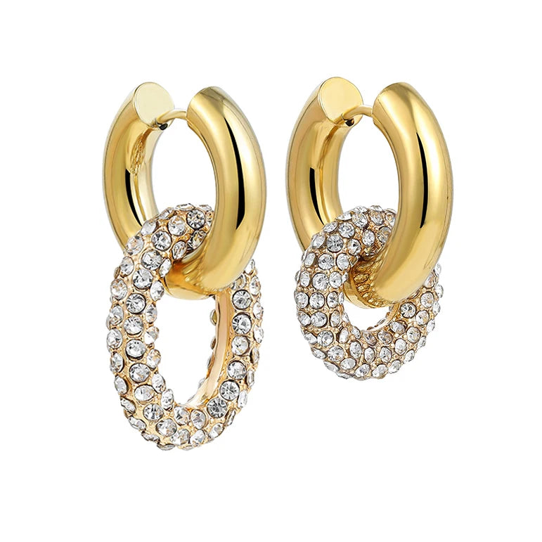 Luxe Curve Zircon Hoops