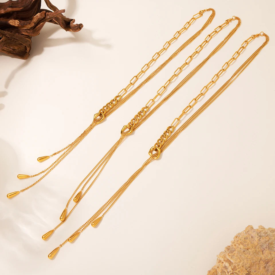 Golden Opera Tassel Necklace