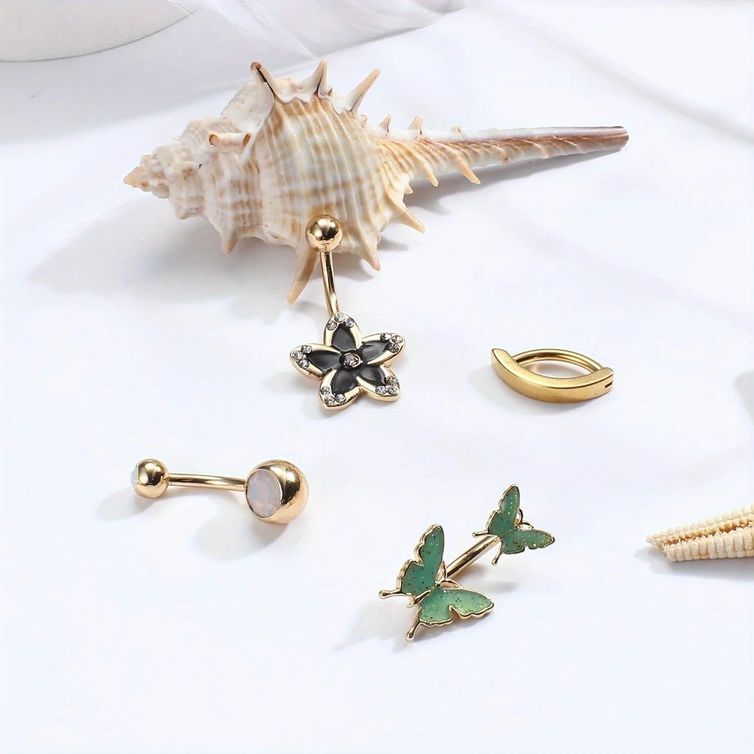 ✨ Papillon Glow Belly Piercing Set