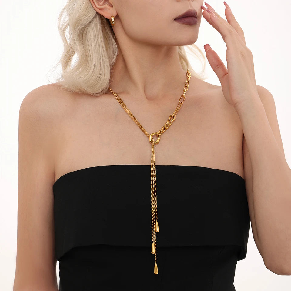 Golden Opera Tassel Necklace