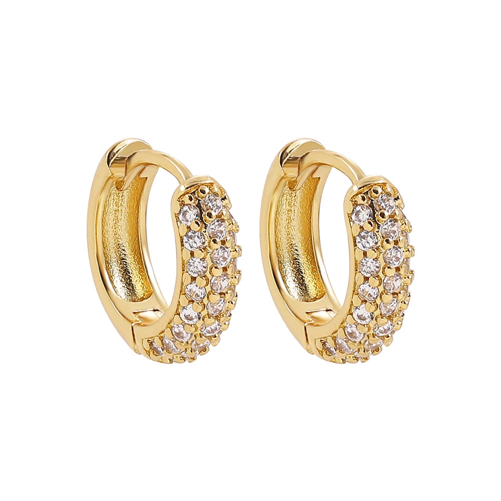 Luxe Curve Zircon Hoops