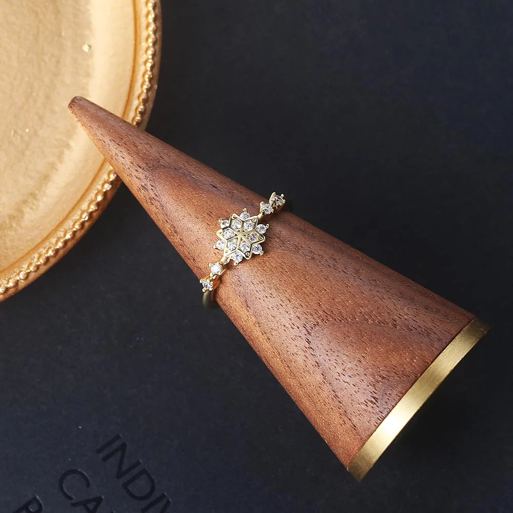 SnowPetal Spark Ring