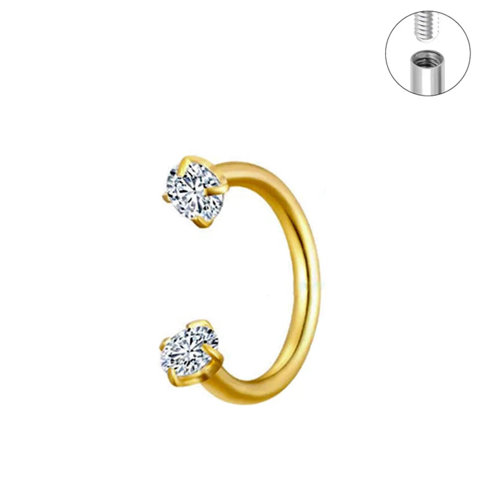 TitanSteel Cartilage & Lip Stud Kit