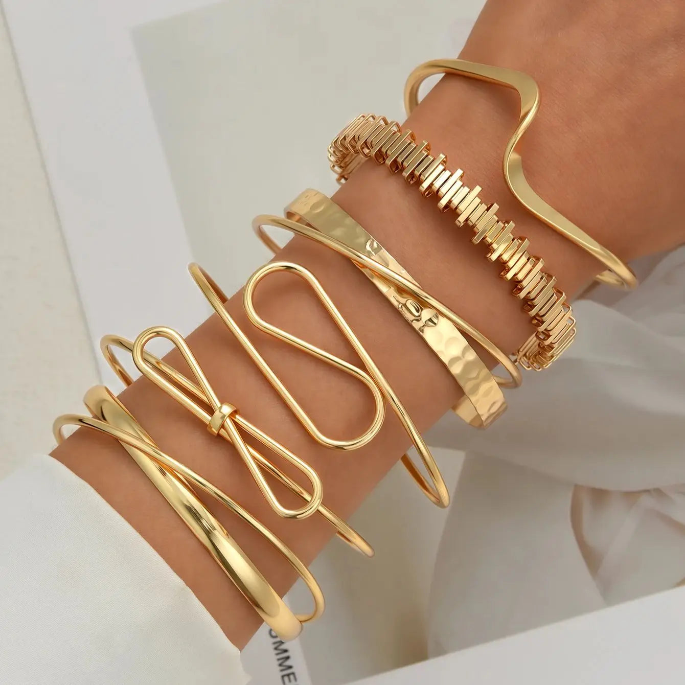 ✨ Geometric Grace Stackable Bracelet Set