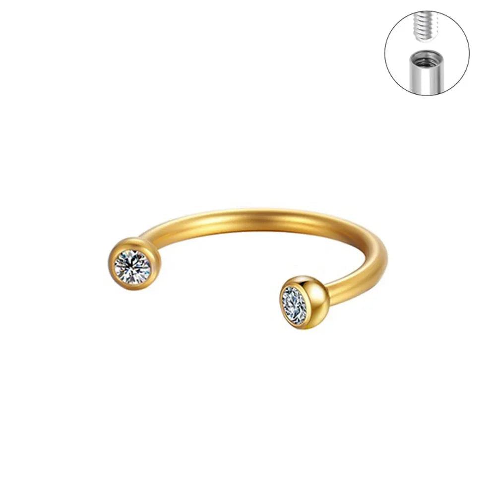 TitanSteel Cartilage & Lip Stud Kit