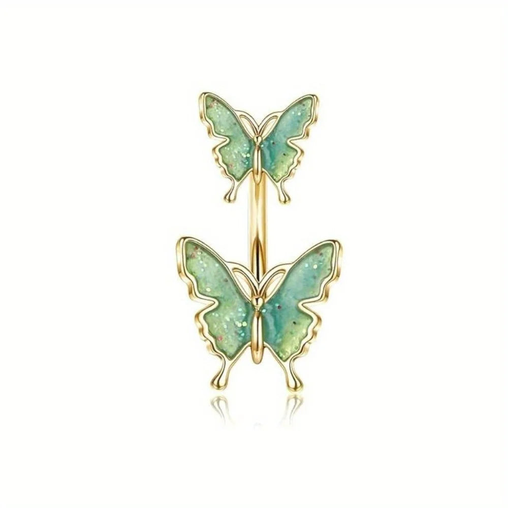 ✨ Papillon Glow Belly Piercing Set