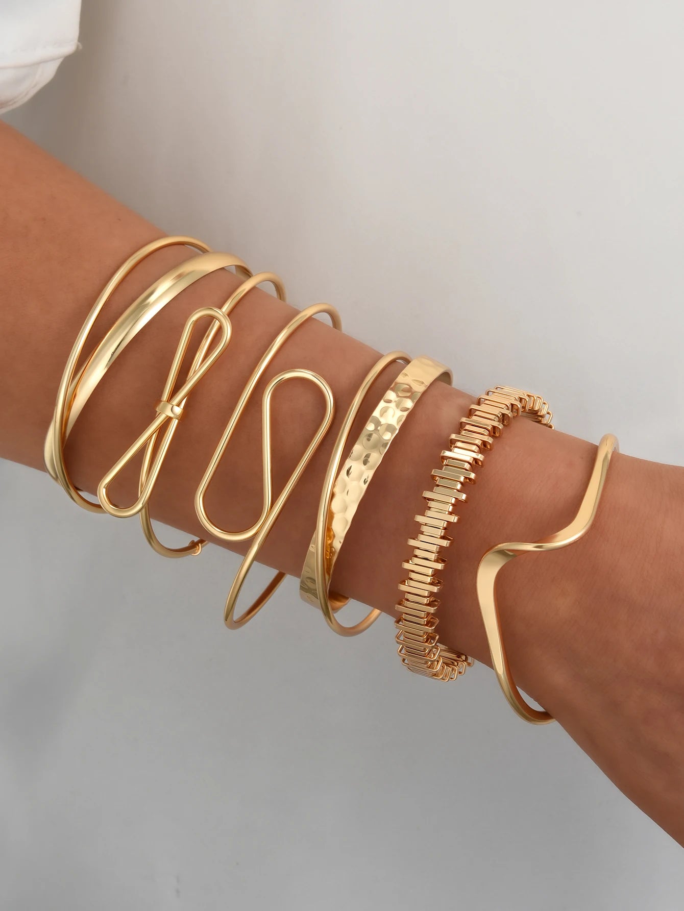 ✨ Geometric Grace Stackable Bracelet Set